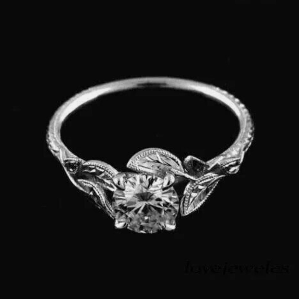 Leaf Engagement Ring - image 2